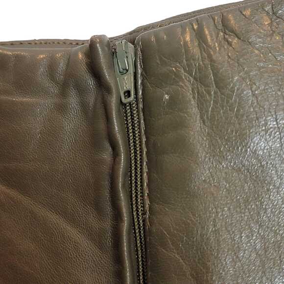 VTG Leather Pencil Skirt - Picture 4 of 10